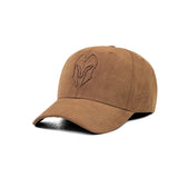 HEAD GEAR BROWN SUPER SUEDE CURVED VISOR CAP