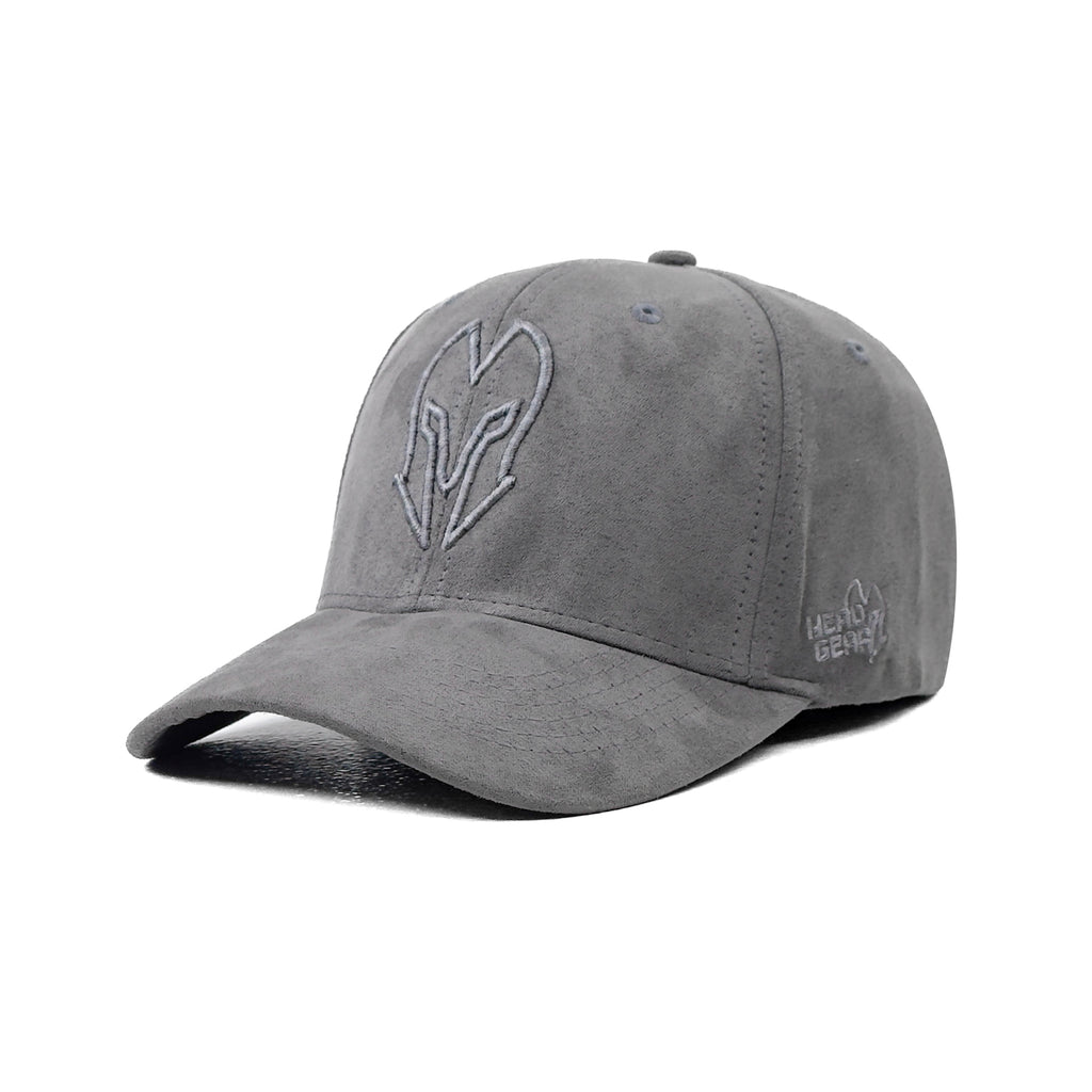 HEAD GEAR GREY SUPER SUEDE CURVED VISOR CAP