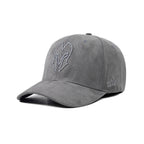 HEAD GEAR GREY SUPER SUEDE CURVED VISOR CAP