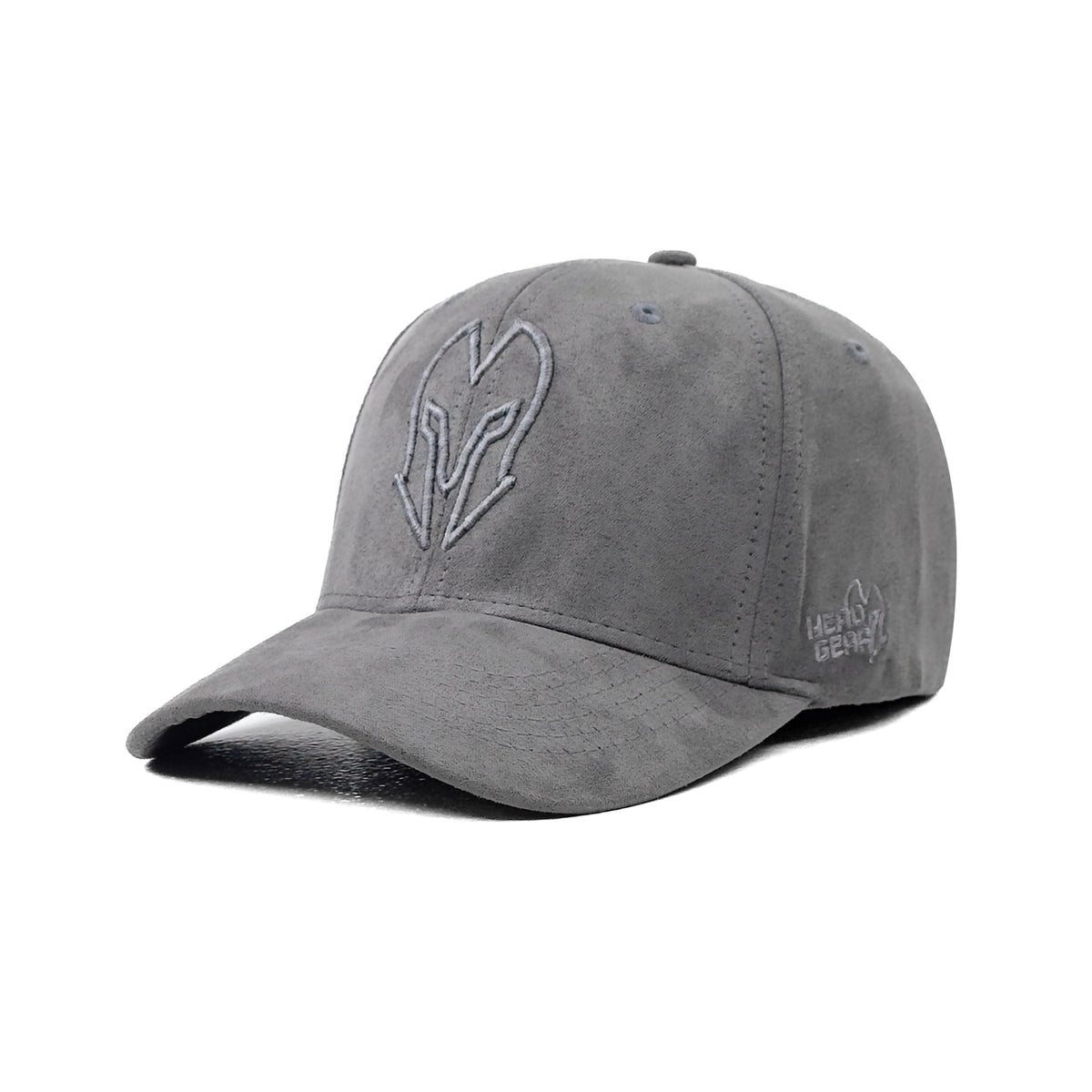 HEAD GEAR GREY SUPER SUEDE CURVED VISOR CAP