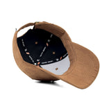 HEAD GEAR BROWN SUPER SUEDE CURVED VISOR CAP