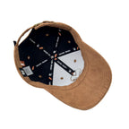 HEAD GEAR BROWN SUPER SUEDE CURVED VISOR CAP