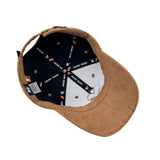 HEAD GEAR BROWN SUPER SUEDE CURVED VISOR CAP
