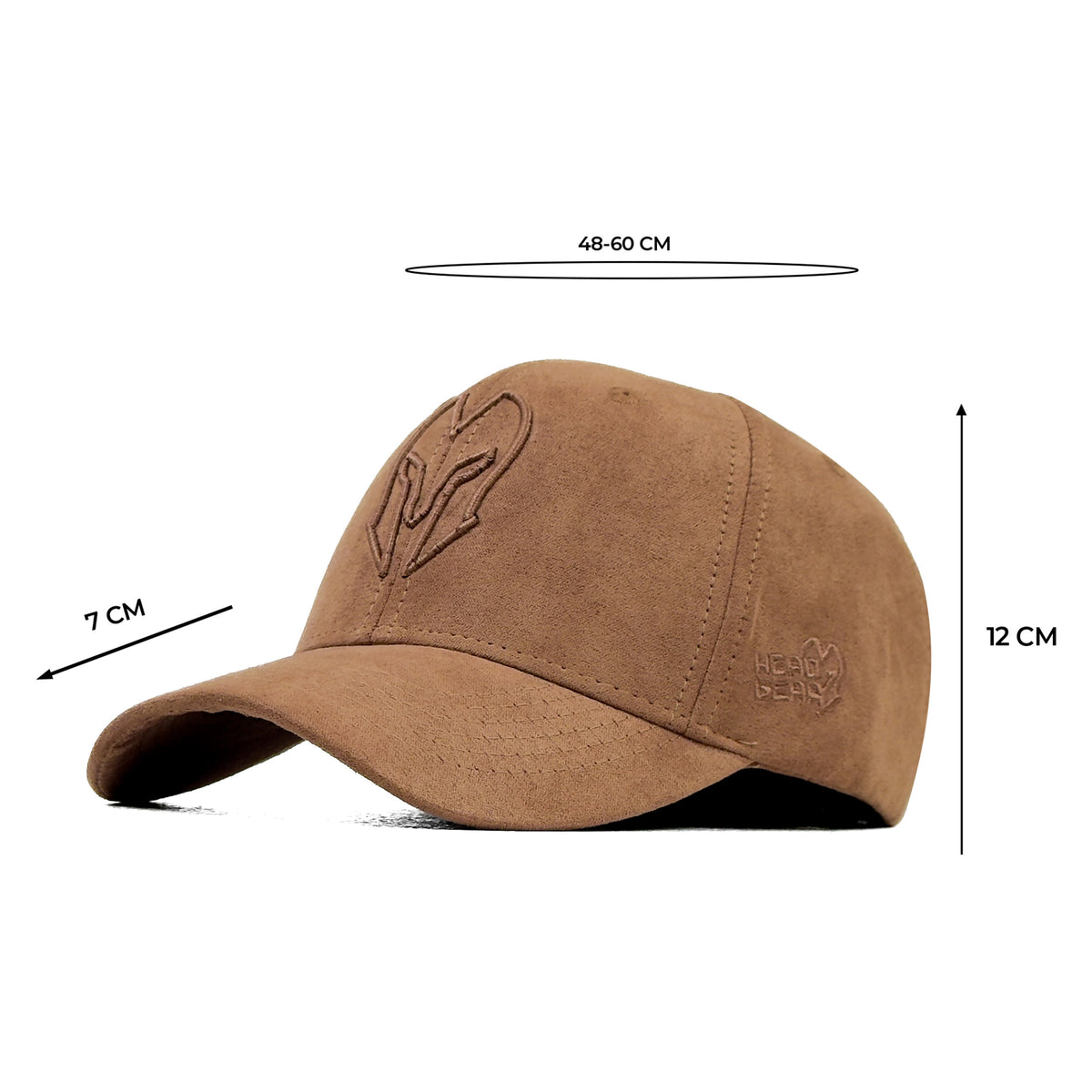 HEAD GEAR BROWN SUPER SUEDE CURVED VISOR CAP