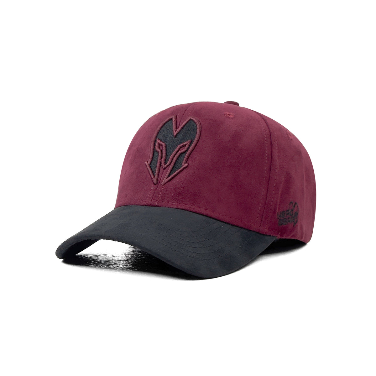 HEAD GEAR BURGUNDY & BLACK REDEFINED SUEDE CAP