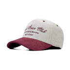 HEAD GEAR BELIEVE CLUB CAP - OFF-WHITE & BURGUNDY