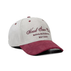 HEAD GEAR BELIEVE CLUB CAP - OFF-WHITE & BURGUNDY