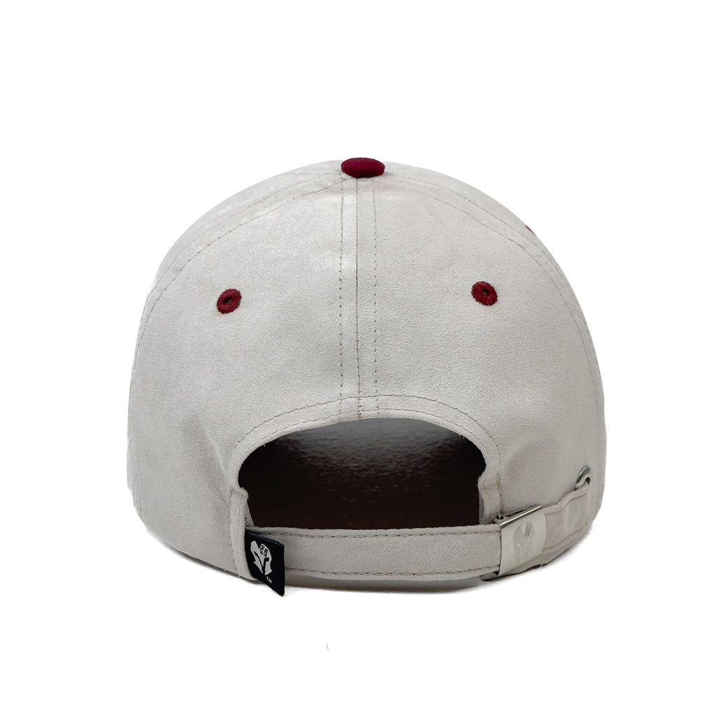 HEAD GEAR BELIEVE CLUB CAP - OFF-WHITE & BURGUNDY