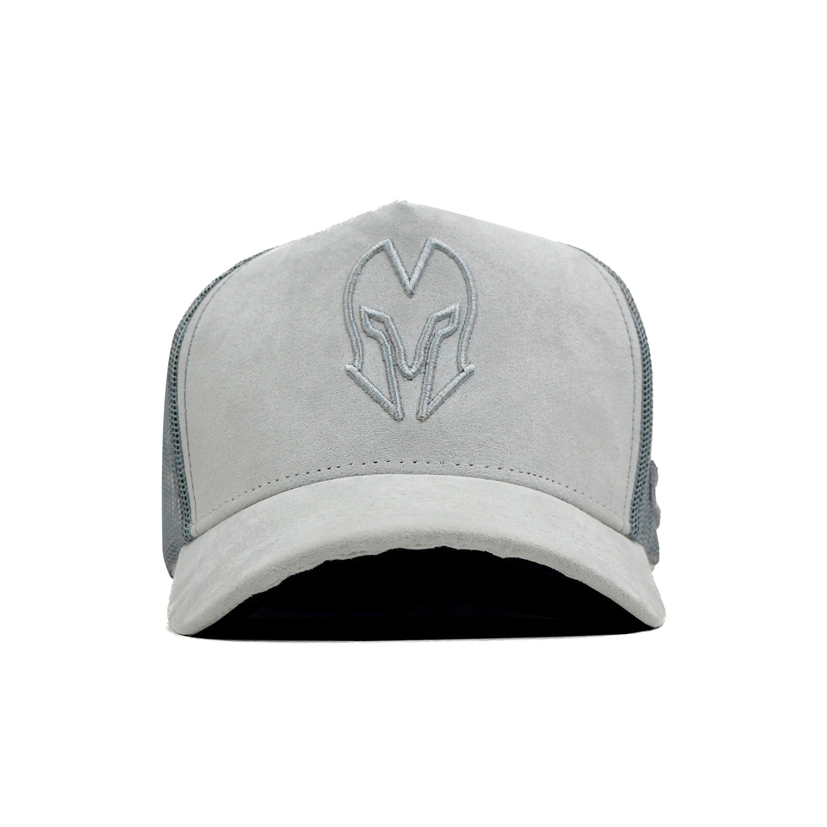 HEAD GEAR GLACIER GREY SUPER SUEDE TRUCKER CAP