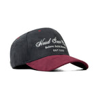 HEAD GEAR BELIEVE CLUB CAP - BLACK & BURGUNDY