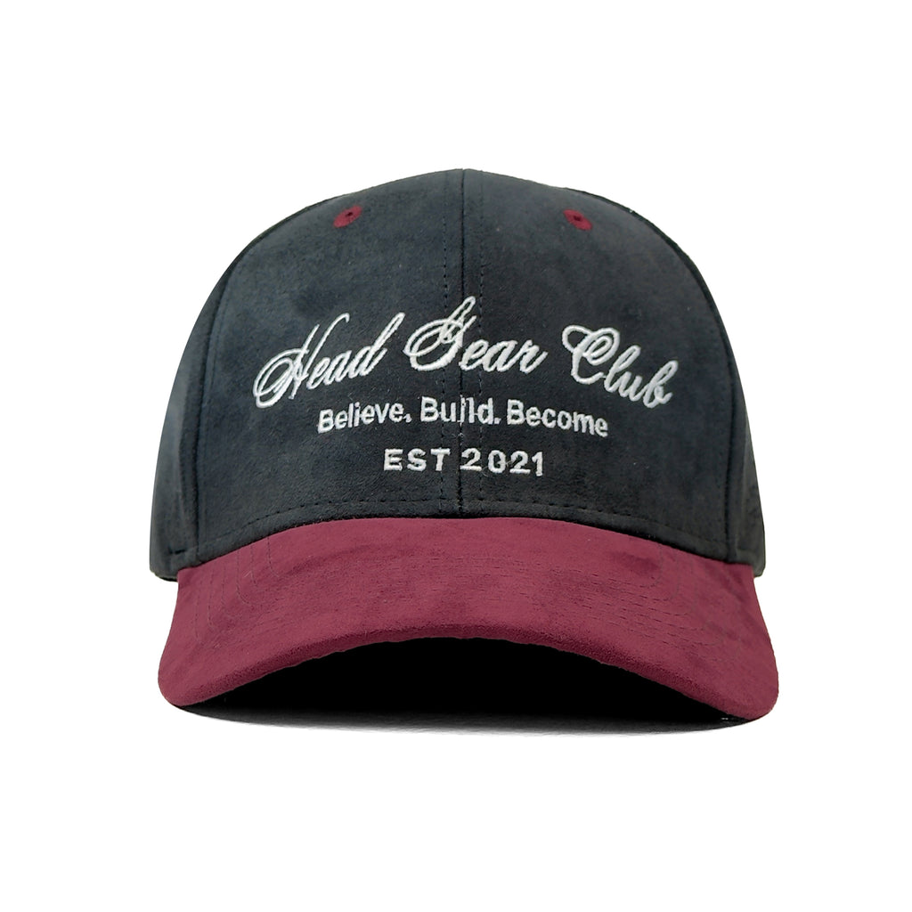 HEAD GEAR BELIEVE CLUB CAP - BLACK & BURGUNDY