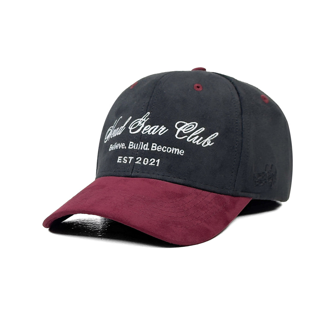 HEAD GEAR BELIEVE CLUB CAP - BLACK & BURGUNDY