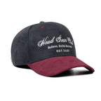 HEAD GEAR BELIEVE CLUB CAP - BLACK & BURGUNDY