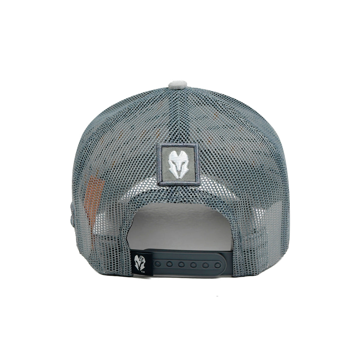 HEAD GEAR GLACIER GREY SUPER SUEDE TRUCKER CAP