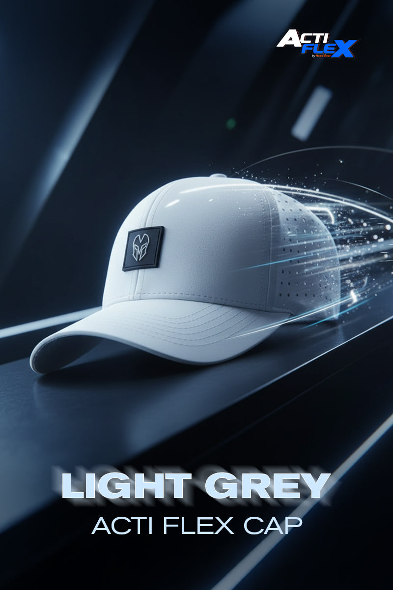 HEAD GEAR LIGHT GREY ACTI FLEX CAP