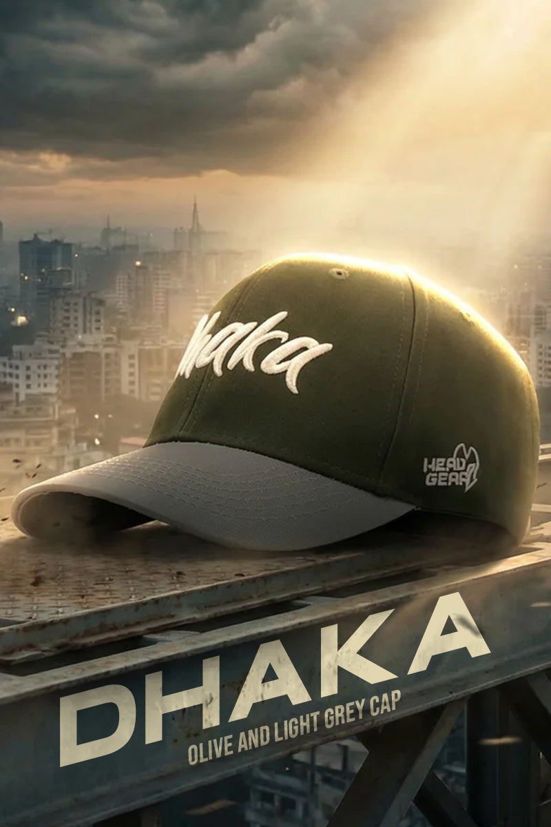 HEAD GEAR DHAKA OLIVE AND LIGHT GREY CAP
