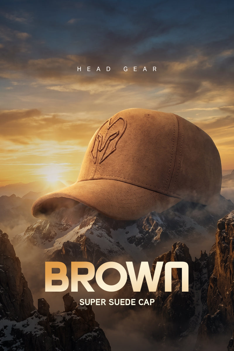 HEAD GEAR BROWN SUPER SUEDE CURVED VISOR CAP