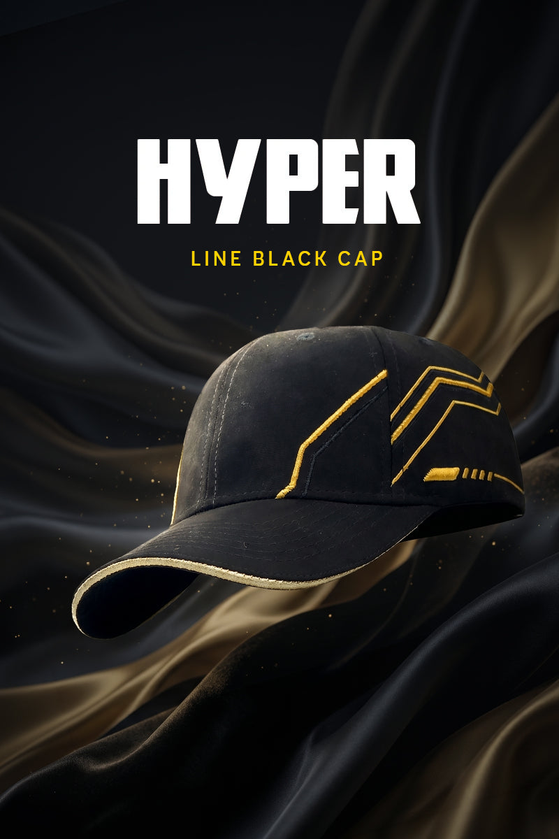 HEAD GEAR HYPER LINE BLACK CAP