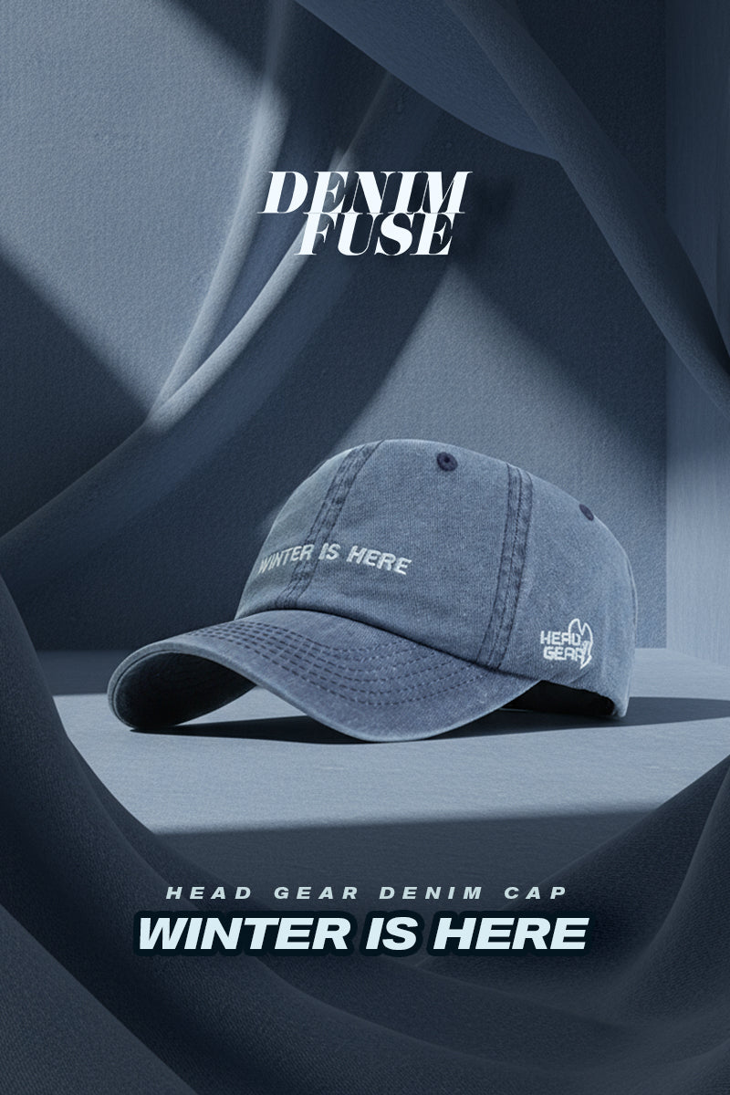 HEAD GEAR WINTER IS HERE DENIM CAP