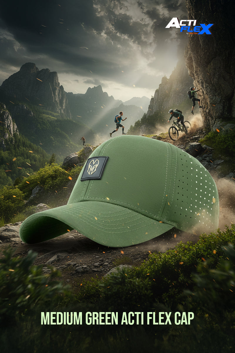 HEAD GEAR MEDIUM GREEN ACTI FLEX CAP