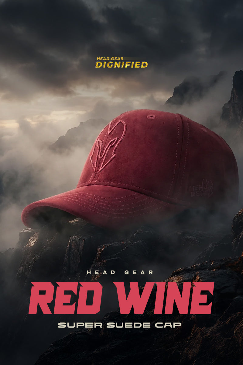 HEAD GEAR RED WINE SUPER SUEDE CAP