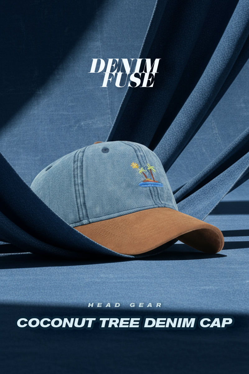 HEAD GEAR COCONUT TREE DENIM CAP