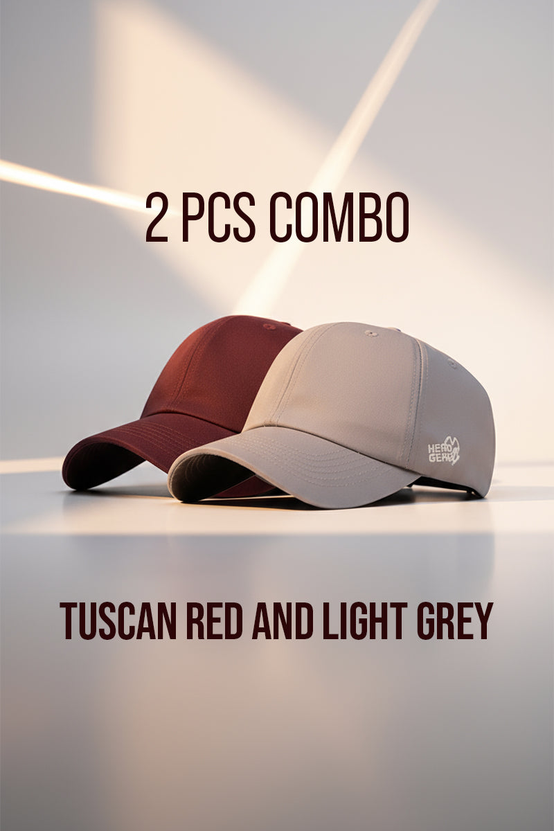 2 PCS COMBO OF TUSCAN RED AND LIGHT GREY