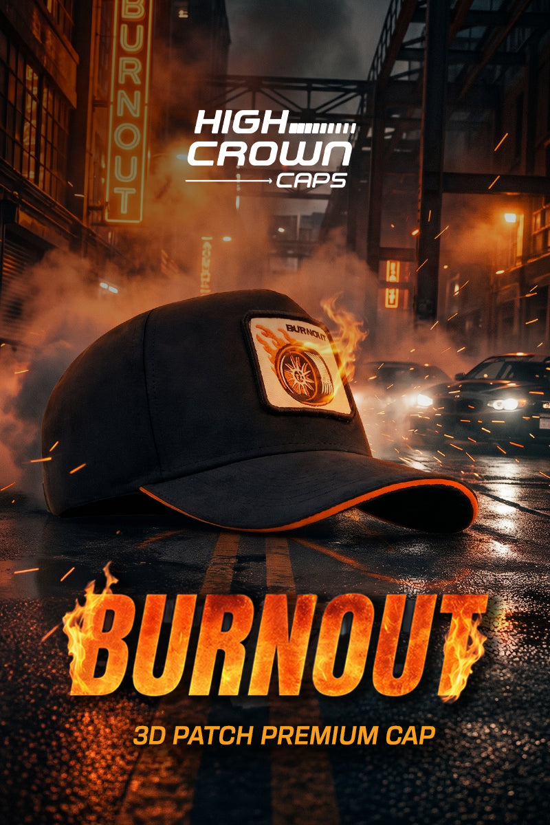 HEAD GEAR BURNOUT 3D PATCH PREMIUM HIGH CROWN CAP