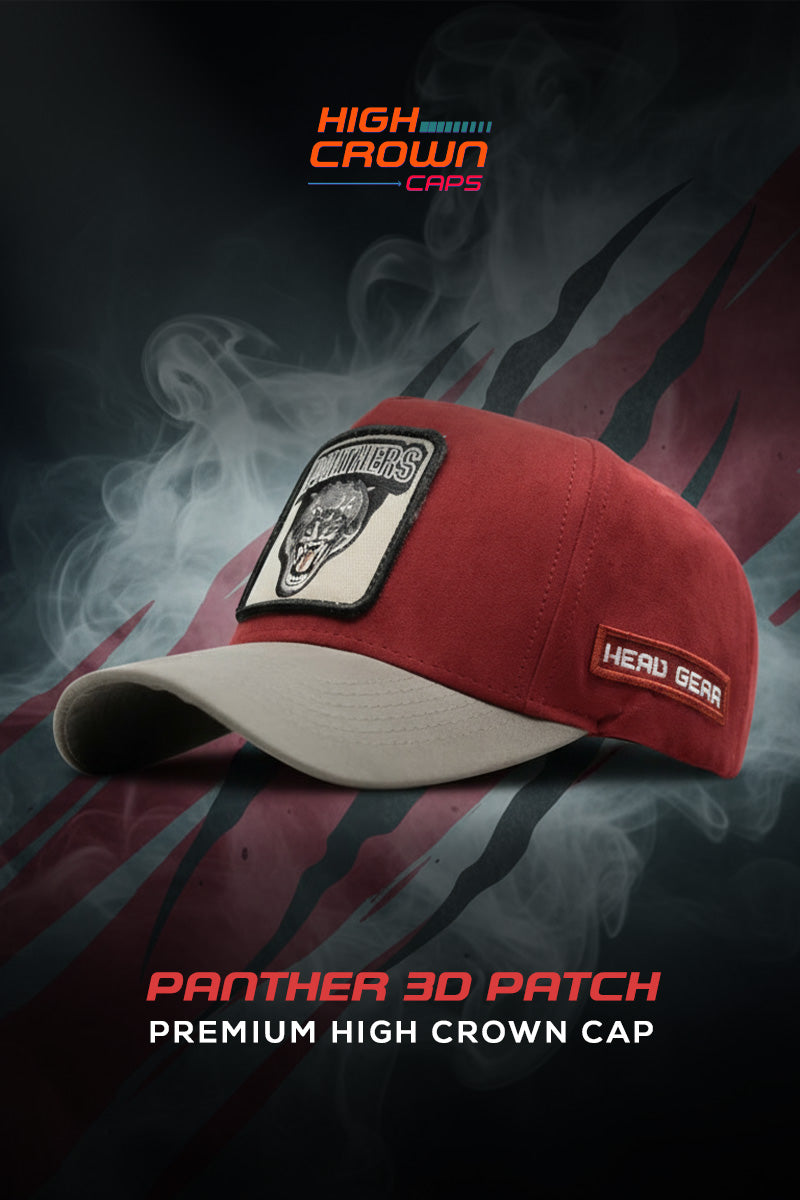 HEAD GEAR PANTHER 3D PATCH PREMIUM HIGH CROWN CAP