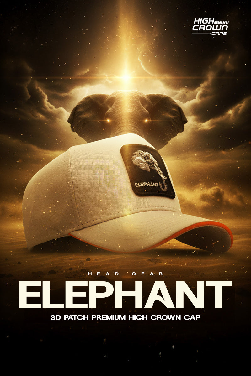 HEAD GEAR ELEPHANT 3D PATCH PREMIUM HIGH CROWN CAP