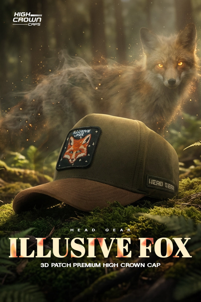 HEAD GEAR ILLUSIVE FOX 3D PATCH PREMIUM HIGH CROWN CAP