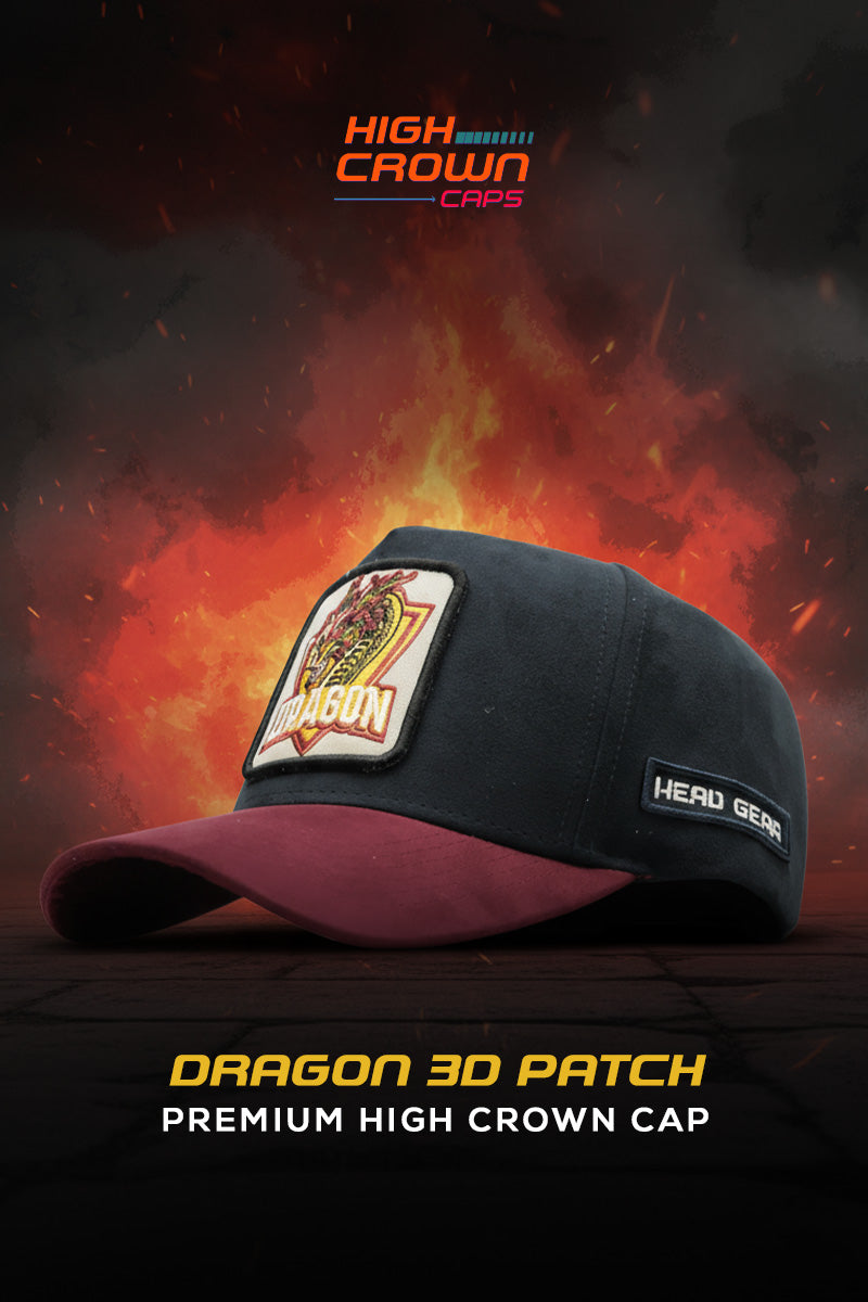 HEAD GEAR DRAGON 3D PATCH PREMIUM HIGH CROWN CAP