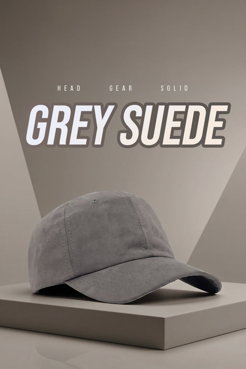 HEAD GEAR SOLID GREY SUEDE CAP