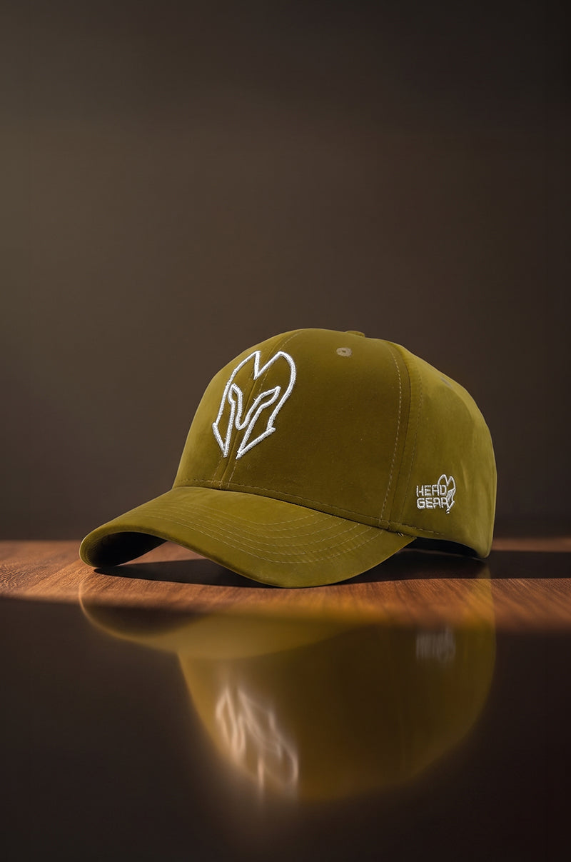 HEAD GEAR OLIVE GOLD VELVET LIMITED EDITION CAP