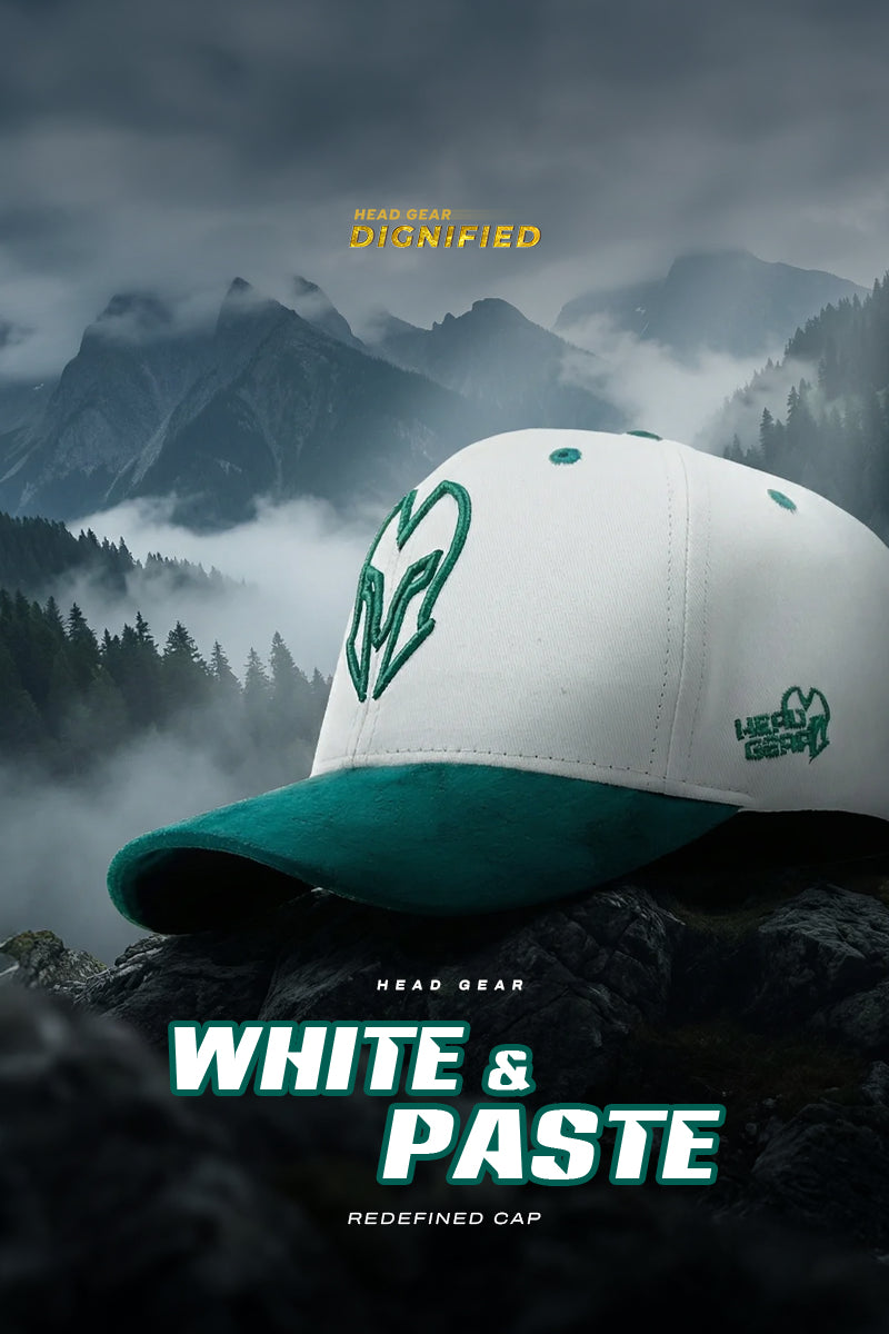 HEAD GEAR WHITE AND PASTE REDEFINED CAP