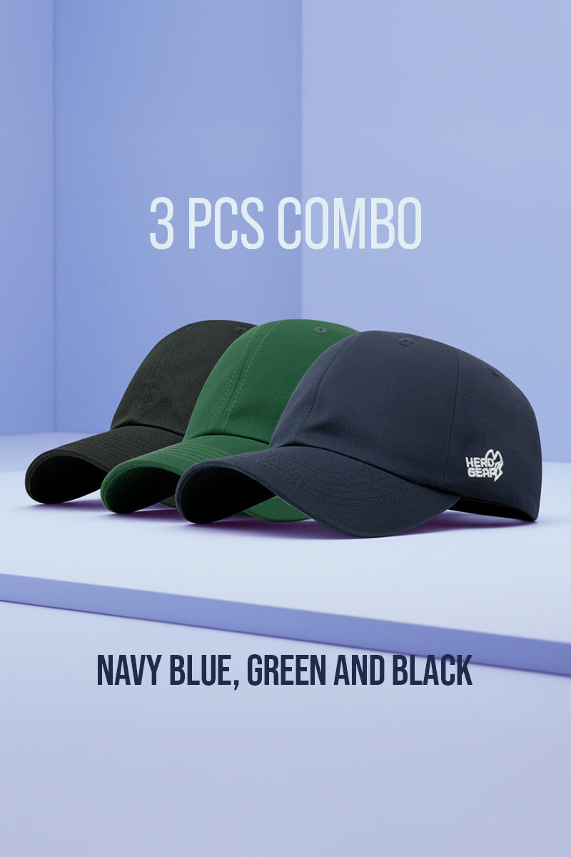 3 PCS COMBO OF NAVY BLUE, GREEN AND BLACK