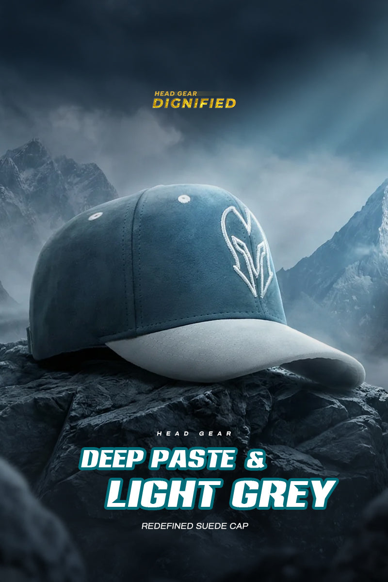 HEAD GEAR DEEP PASTE LIGHT GREY REDEFINED SUEDE CAP