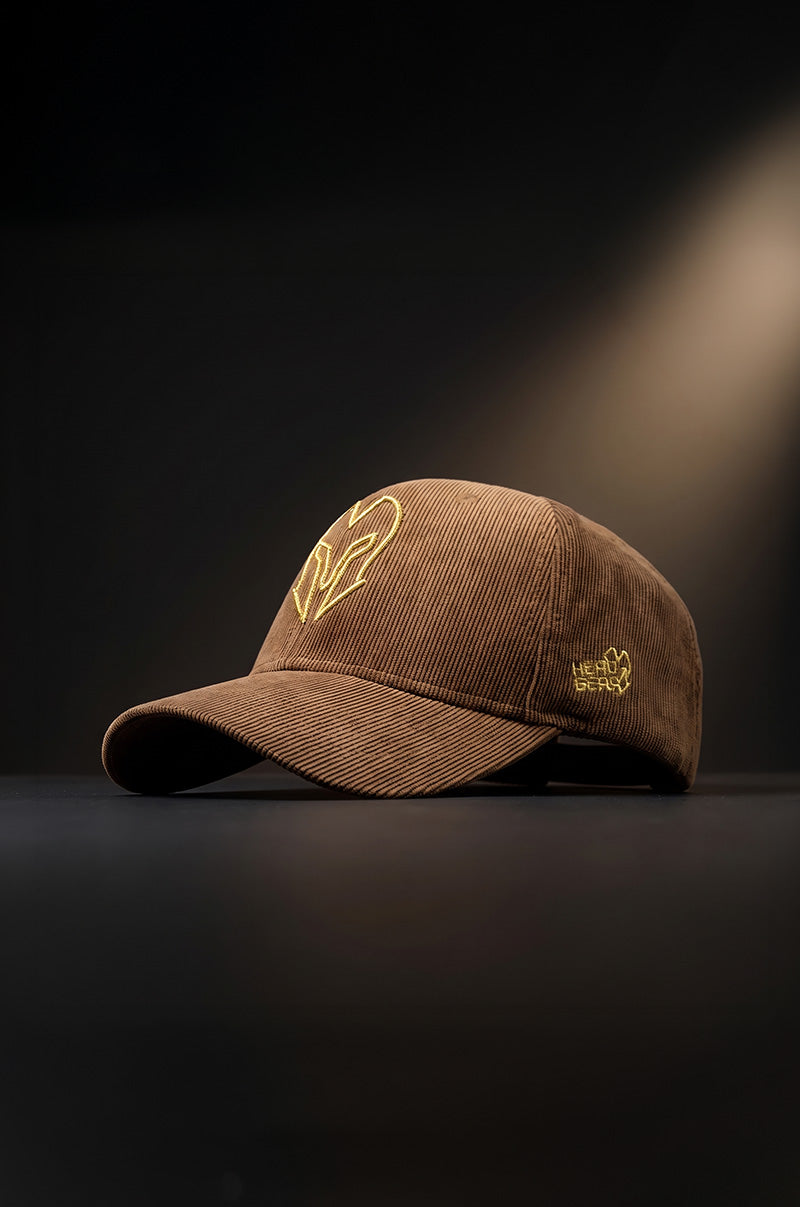 HEAD GEAR BRONZE GOLD SUEDE CORD LIMITED EDITION CAP