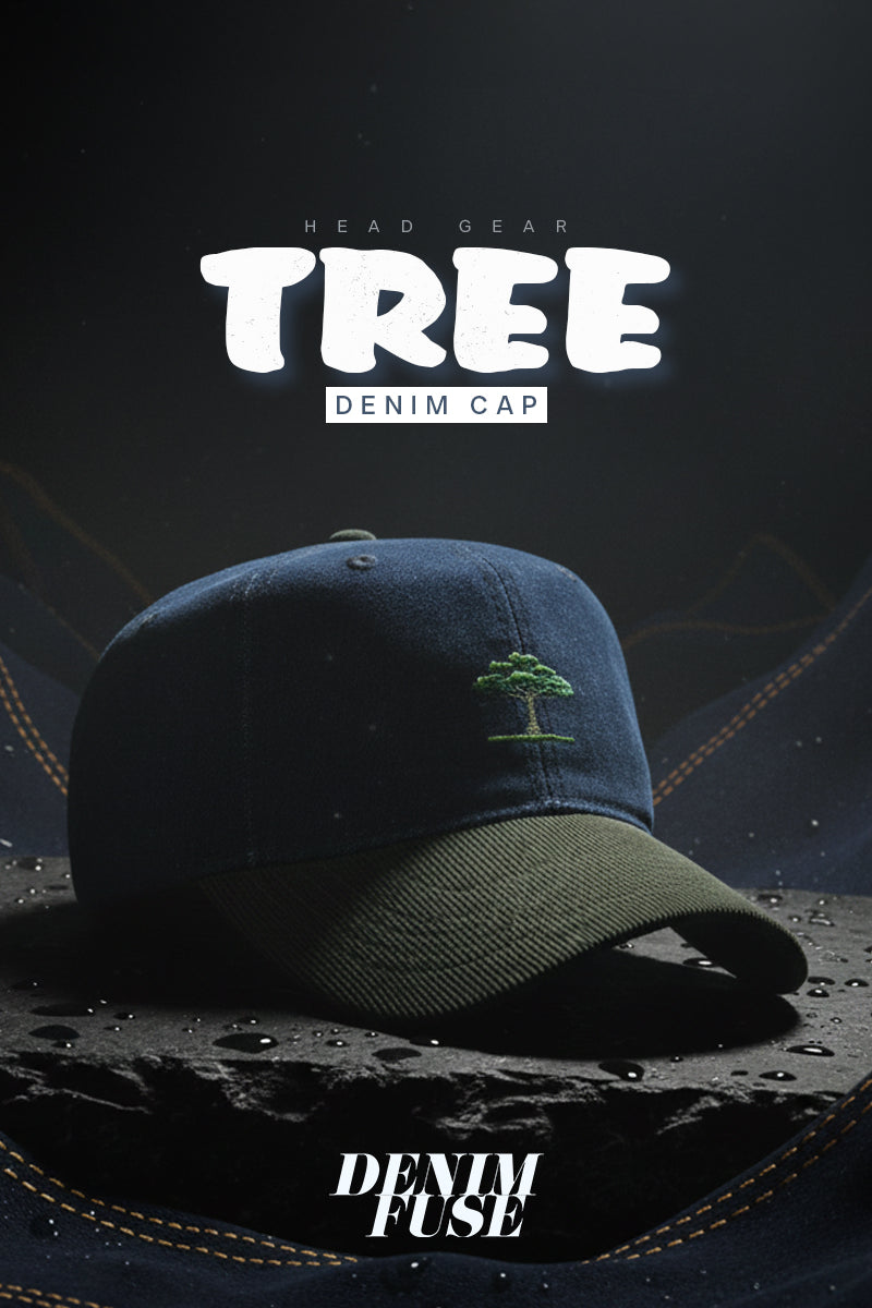 HEAD GEAR TREE DENIM CAP