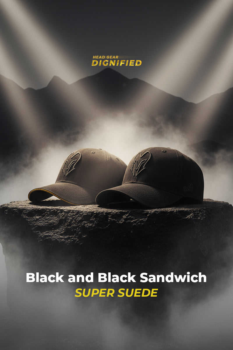 2 PCS COMBO OF BLACK AND BLACK SANDWICH SUPER SUEDE