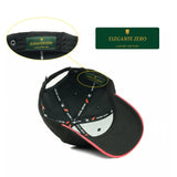 HEAD GEAR ELEGANTE ZERO BLACK SANDWICH ORANGE CAP (NO LOGO)