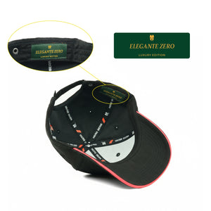 HEAD GEAR ELEGANTE ZERO BLACK SANDWICH ORANGE CAP (NO LOGO)