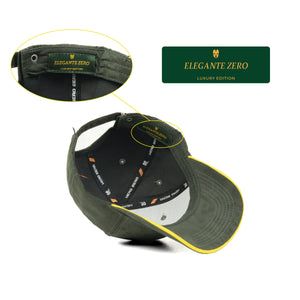 HEAD GEAR ELEGANTE ZERO GREEN SANDWICH YELLOW CAP (NO LOGO)
