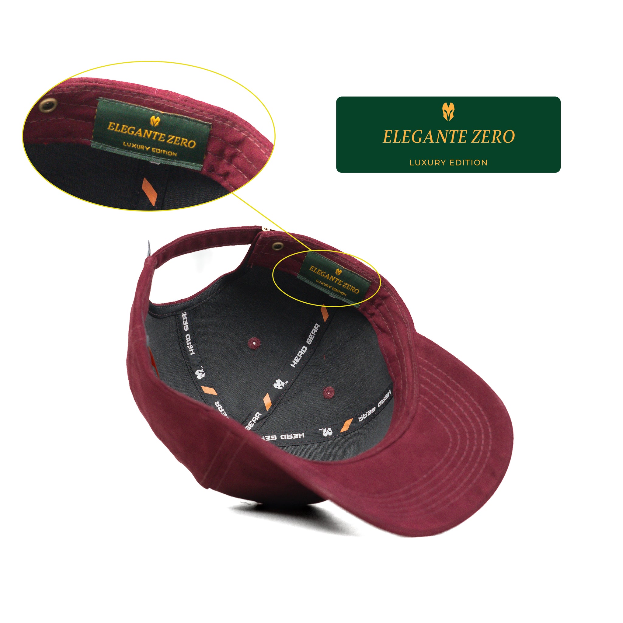 HEAD GEAR ELEGANTE ZERO MAROON CAP (NO LOGO)