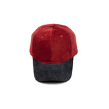 HEAD GEAR RED GREY DUAL TONE CORD CAP