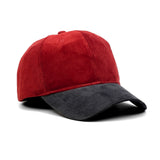 HEAD GEAR RED GREY DUAL TONE CORD CAP