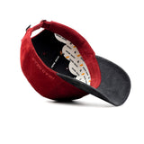 HEAD GEAR RED GREY DUAL TONE CORD CAP