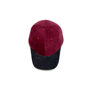 HEAD GEAR RED WINE GREY DUAL TONE CORD CAP