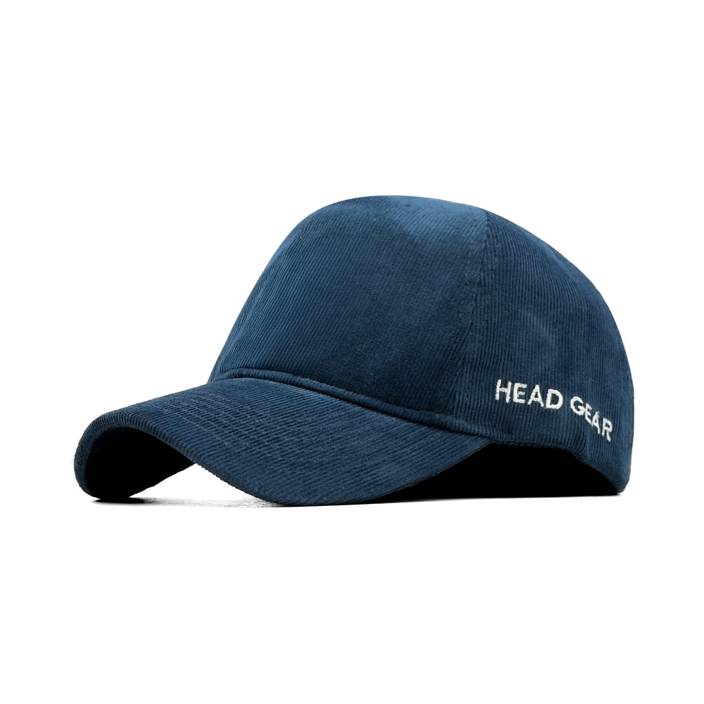 HEAD GEAR NAVY BLUE CORDUROY CAP