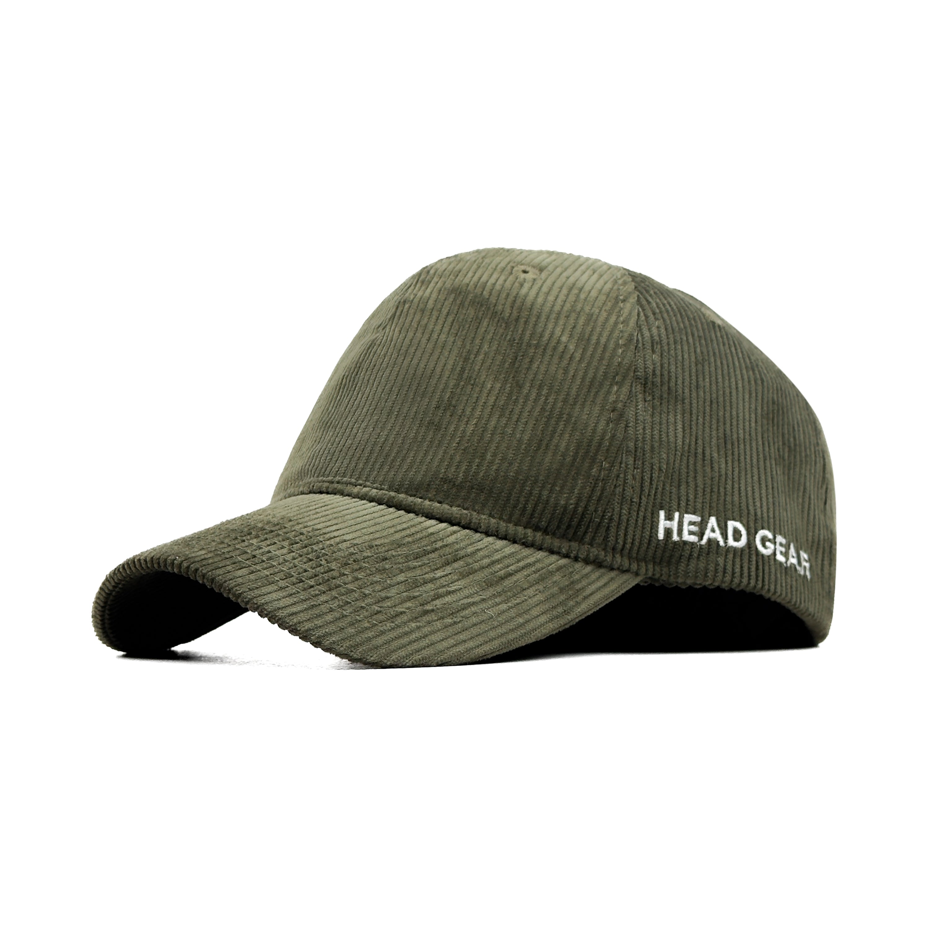 HEAD GEAR OLIVE CORDUROY CAP – Head Gear